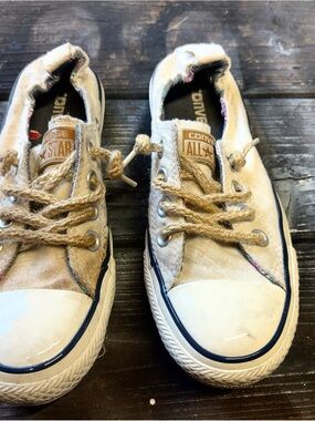Converse All Star low top sneakers in cream & tan  #classic size Women 5
